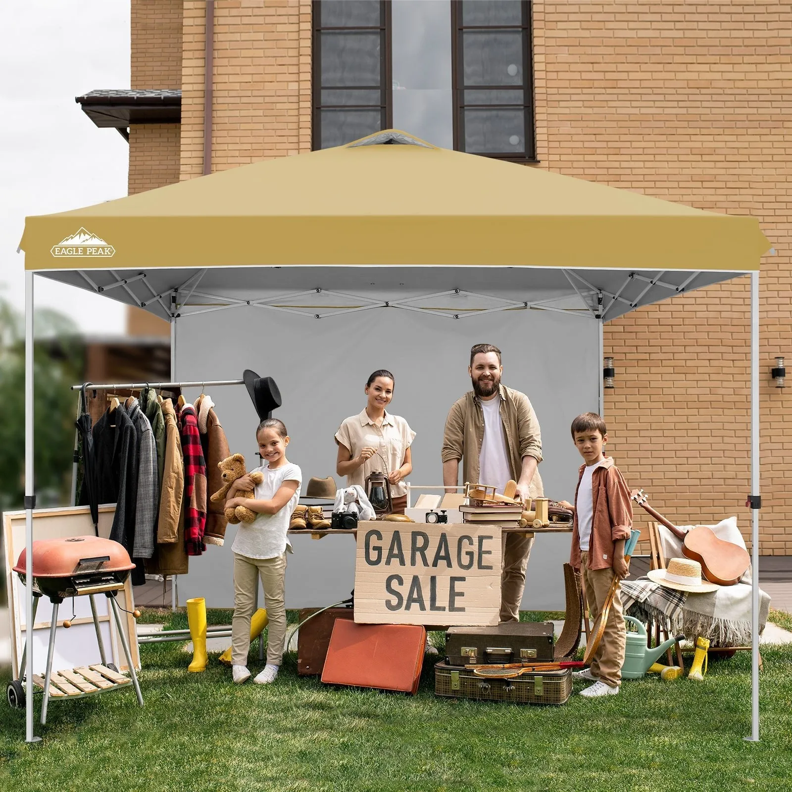 10x10 Commercial Pop up Canopy with 1 Sidewall