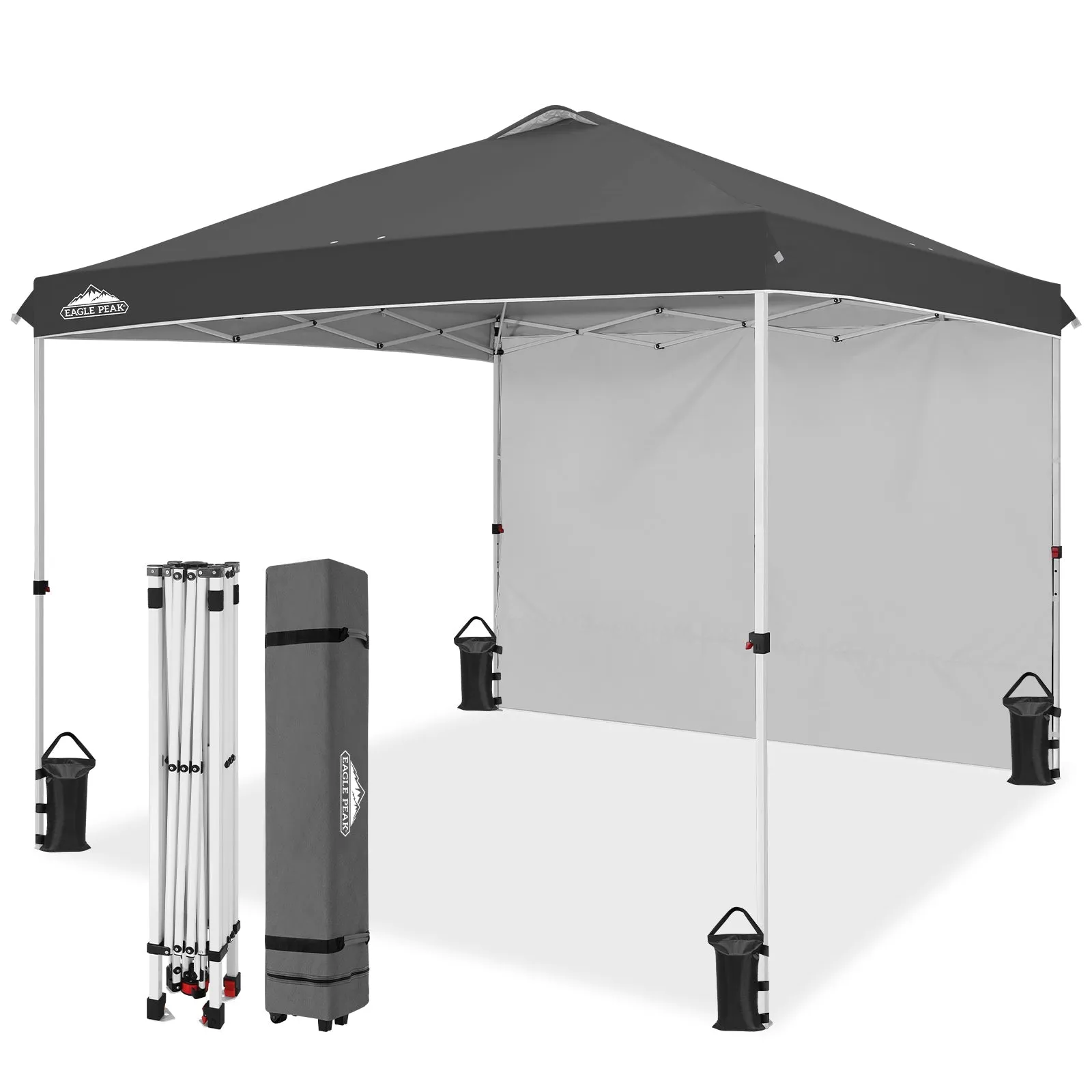 10x10 Commercial Pop up Canopy with 1 Sidewall