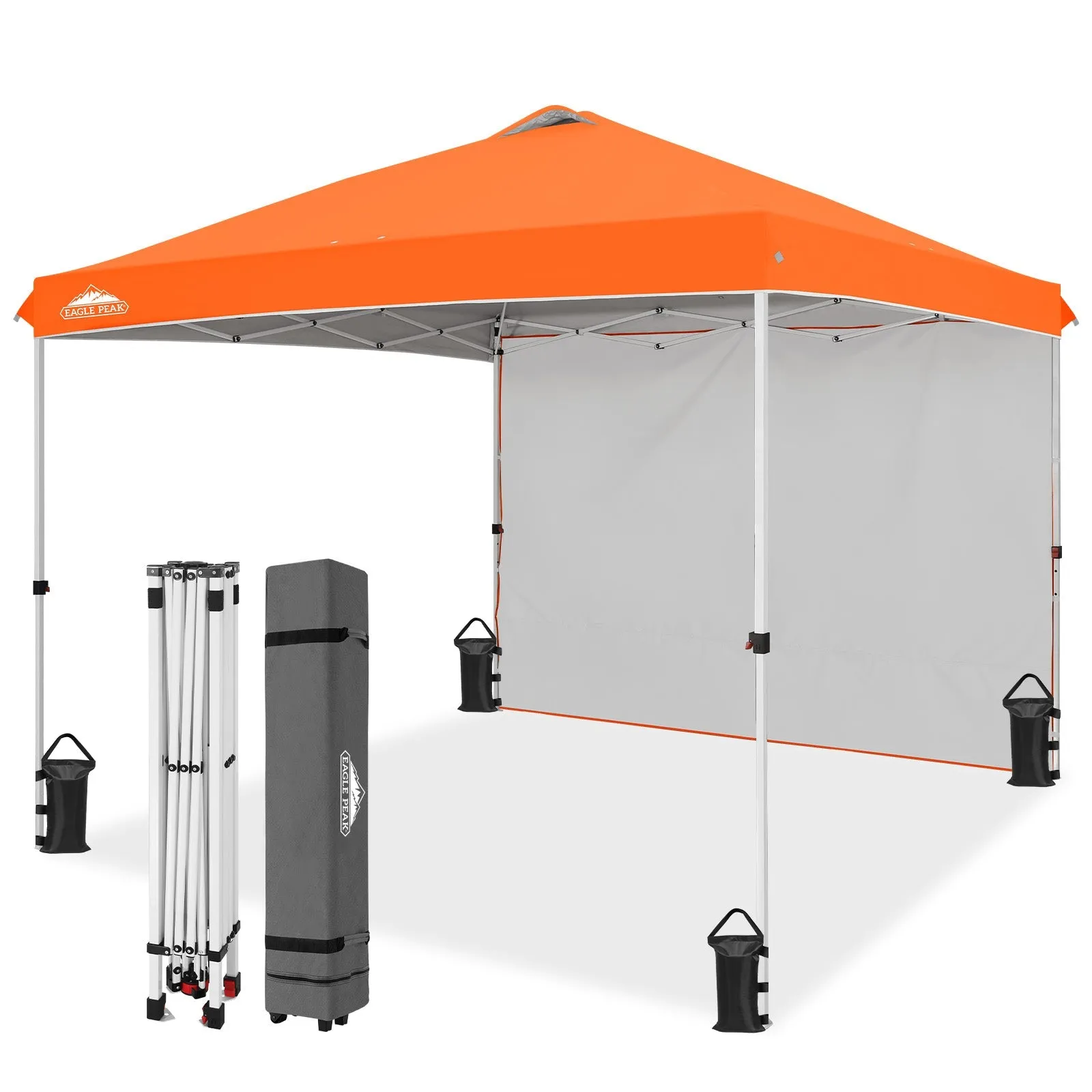 10x10 Commercial Pop up Canopy with 1 Sidewall