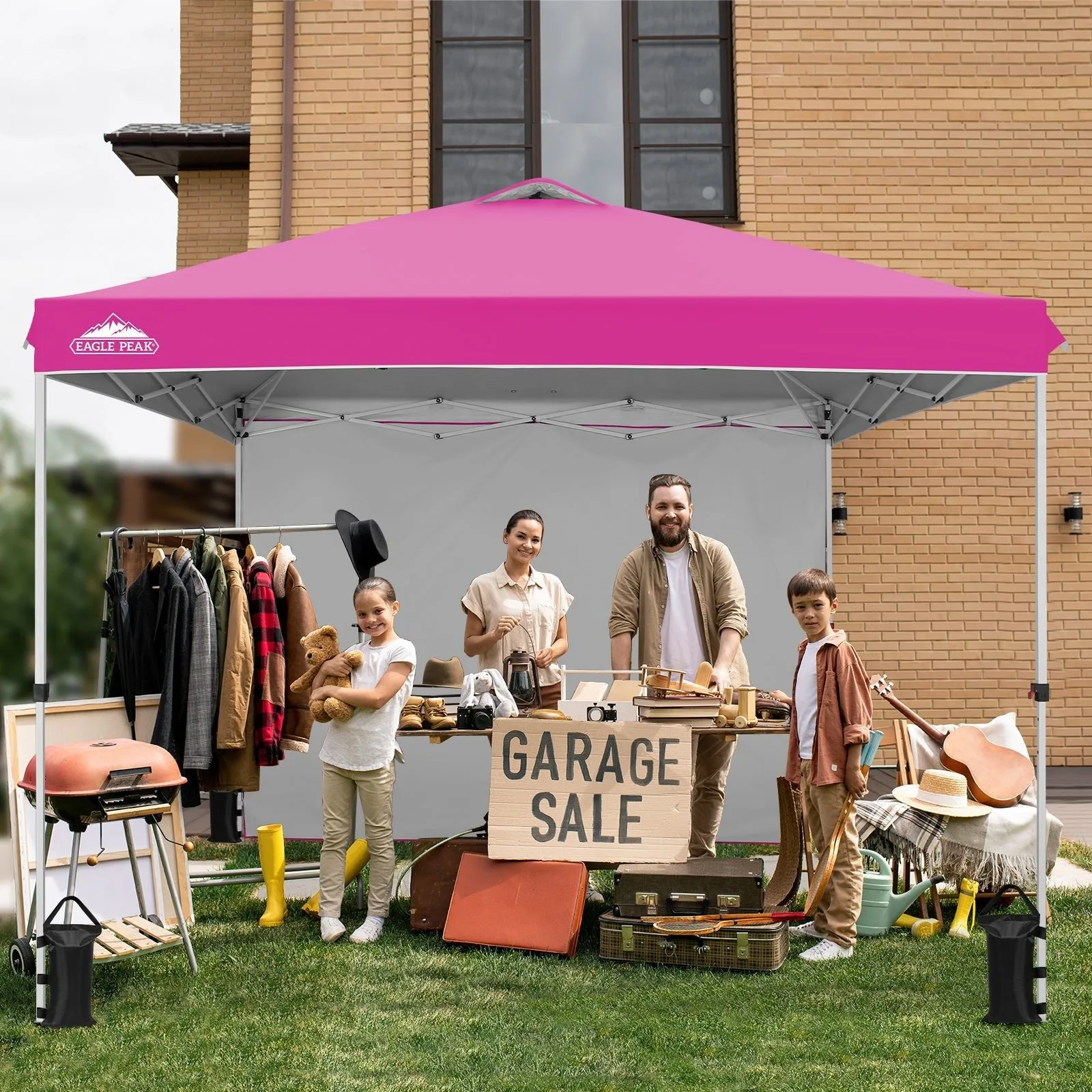 10x10 Commercial Pop up Canopy with 1 Sidewall
