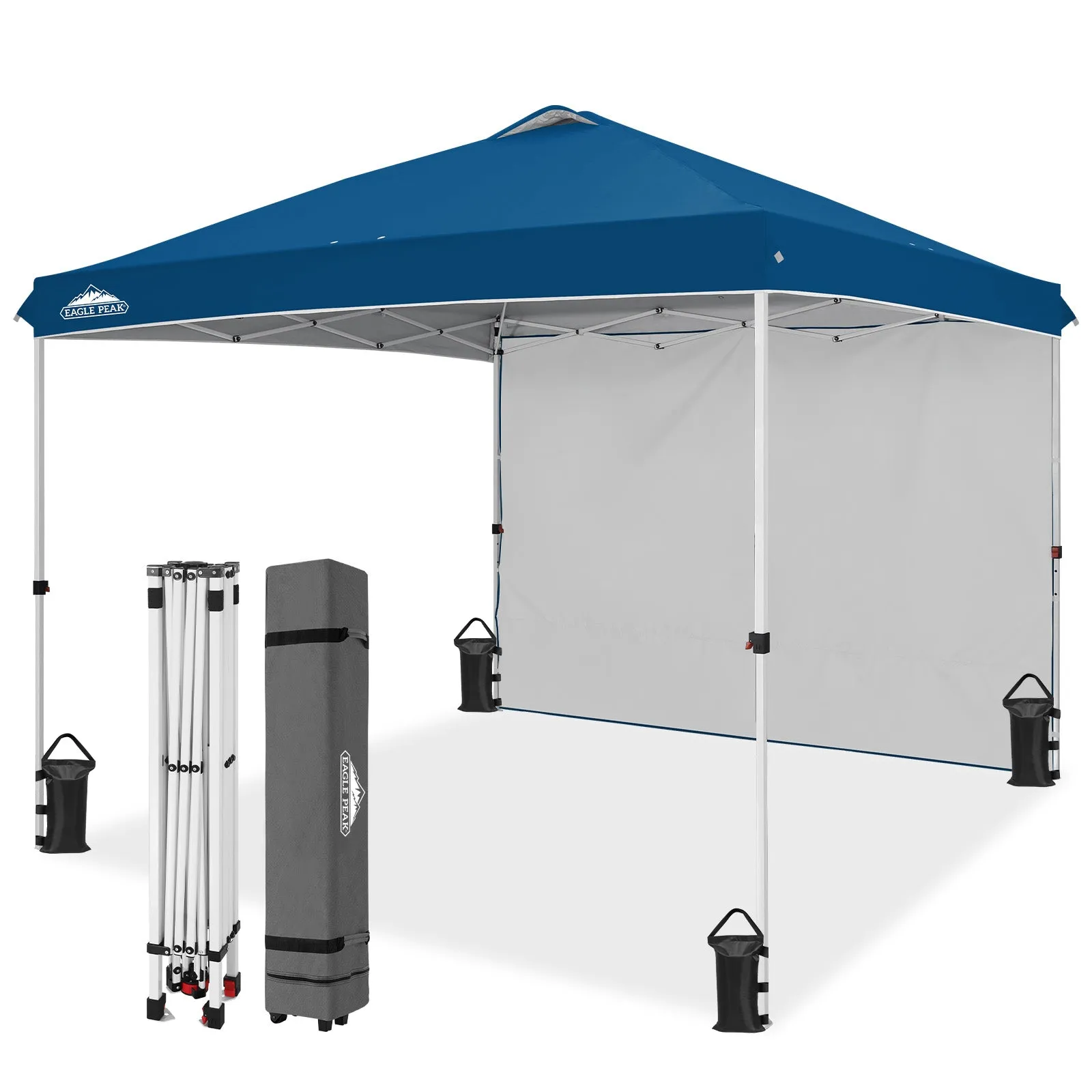 10x10 Commercial Pop up Canopy with 1 Sidewall