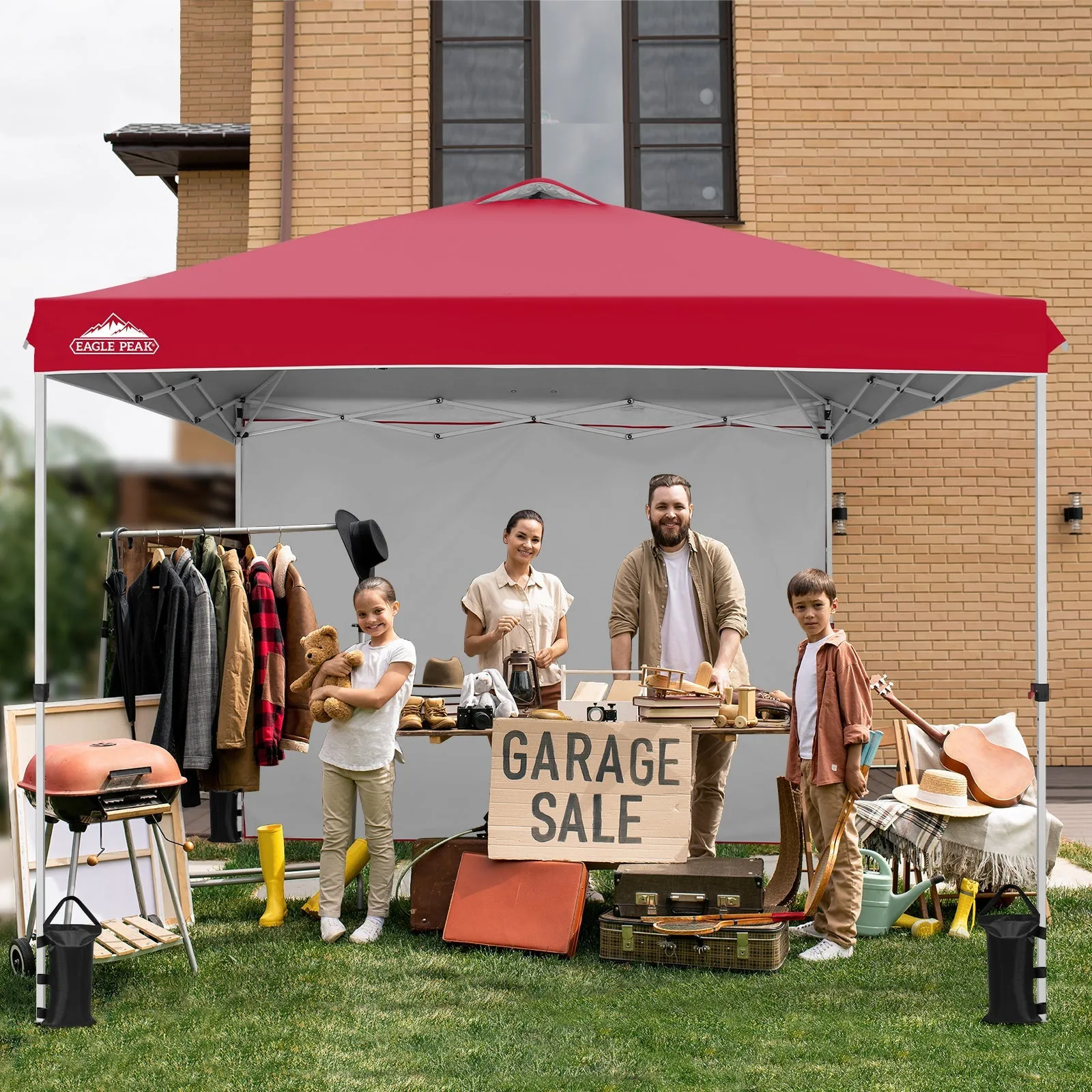 10x10 Commercial Pop up Canopy with 1 Sidewall