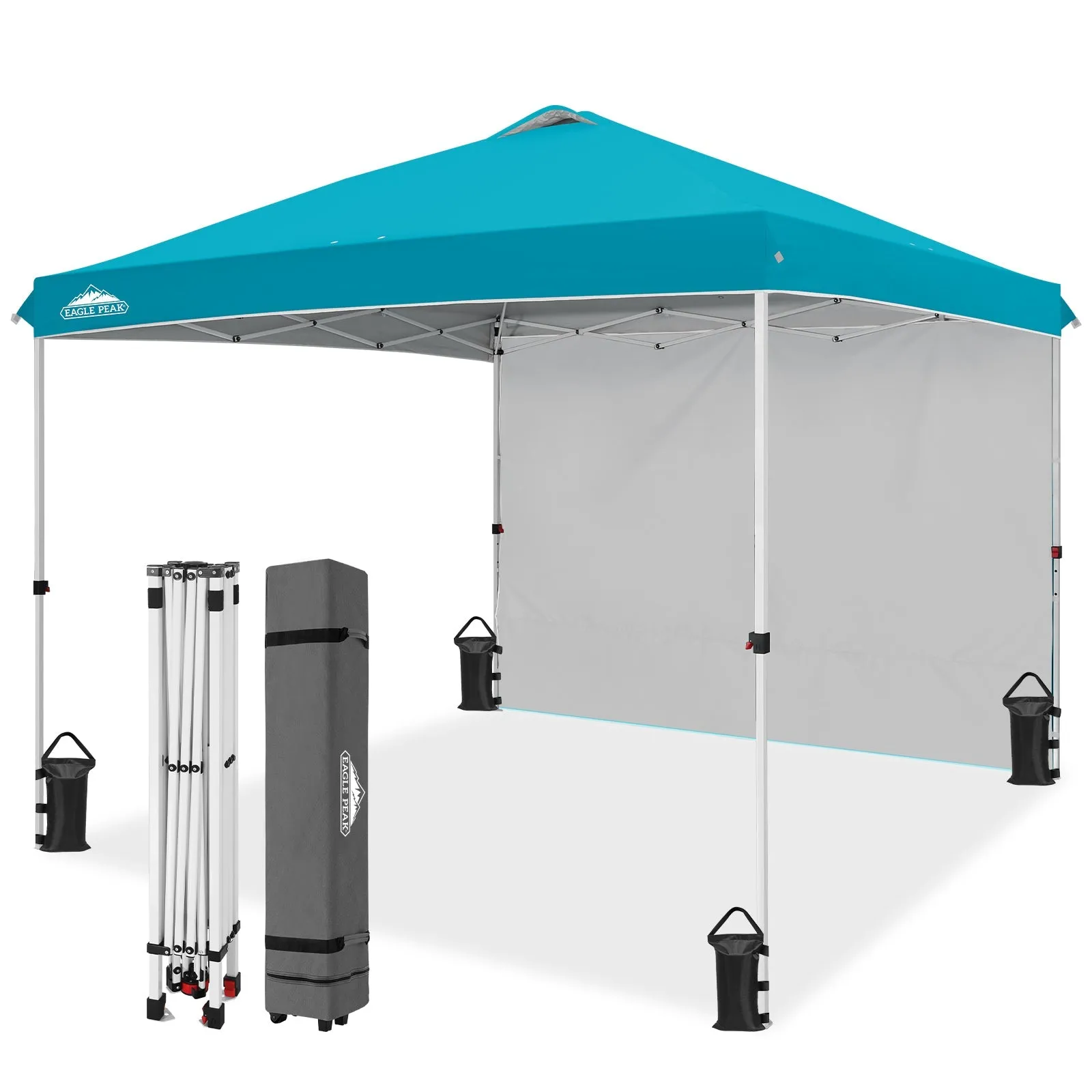 10x10 Commercial Pop up Canopy with 1 Sidewall