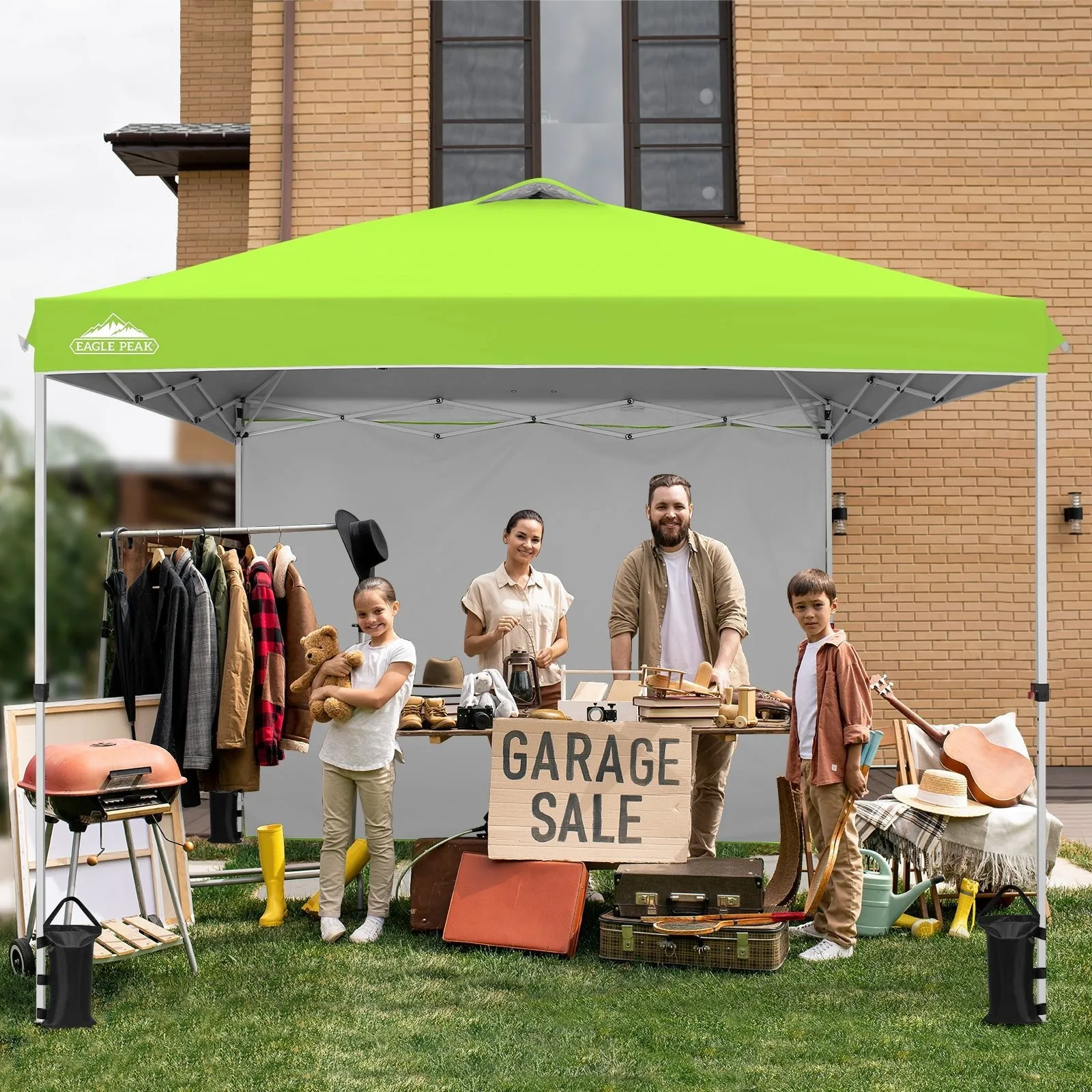 10x10 Commercial Pop up Canopy with 1 Sidewall