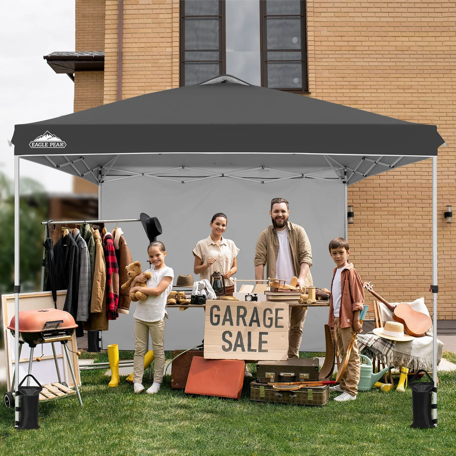 10x10 Commercial Pop up Canopy with 1 Sidewall