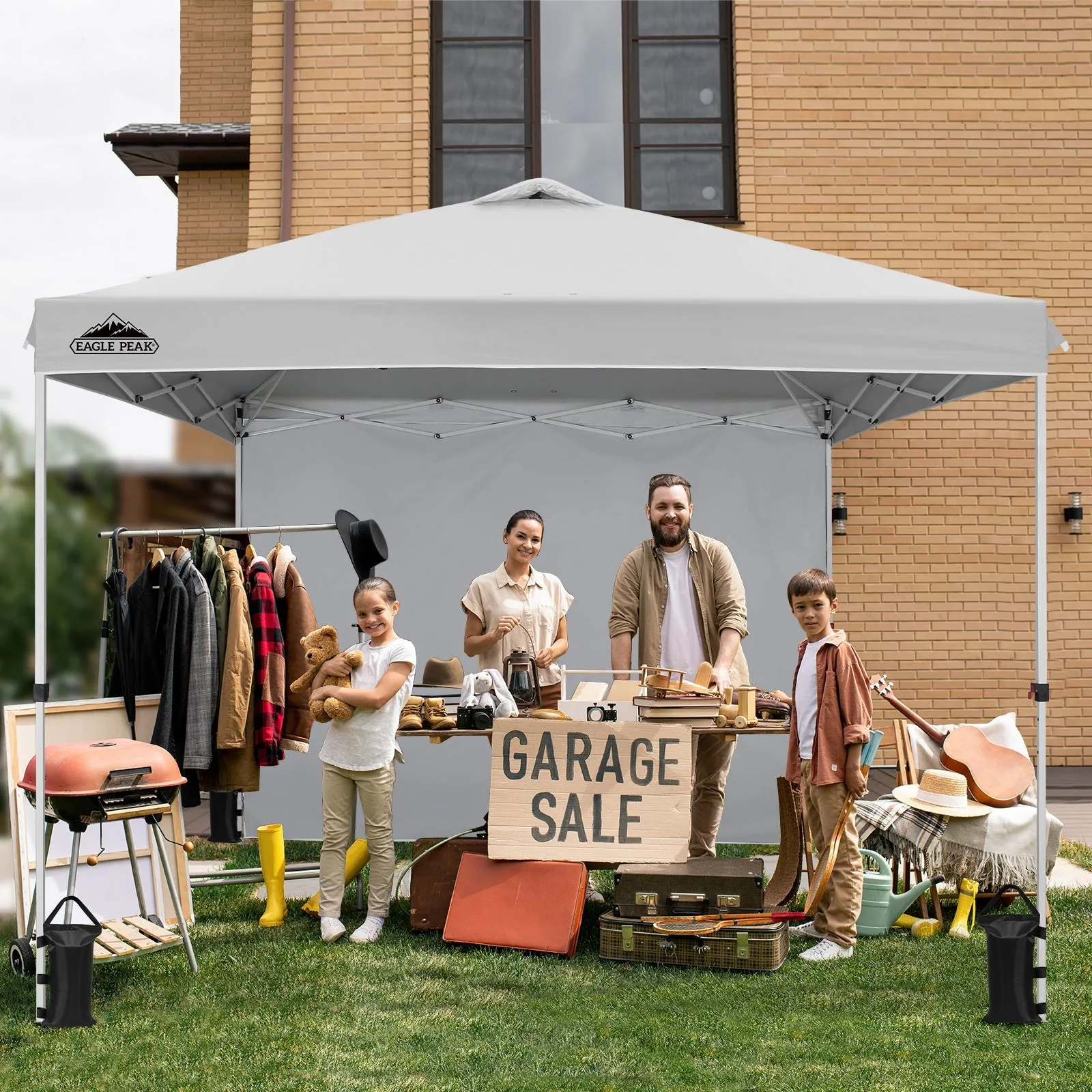 10x10 Commercial Pop up Canopy with 1 Sidewall