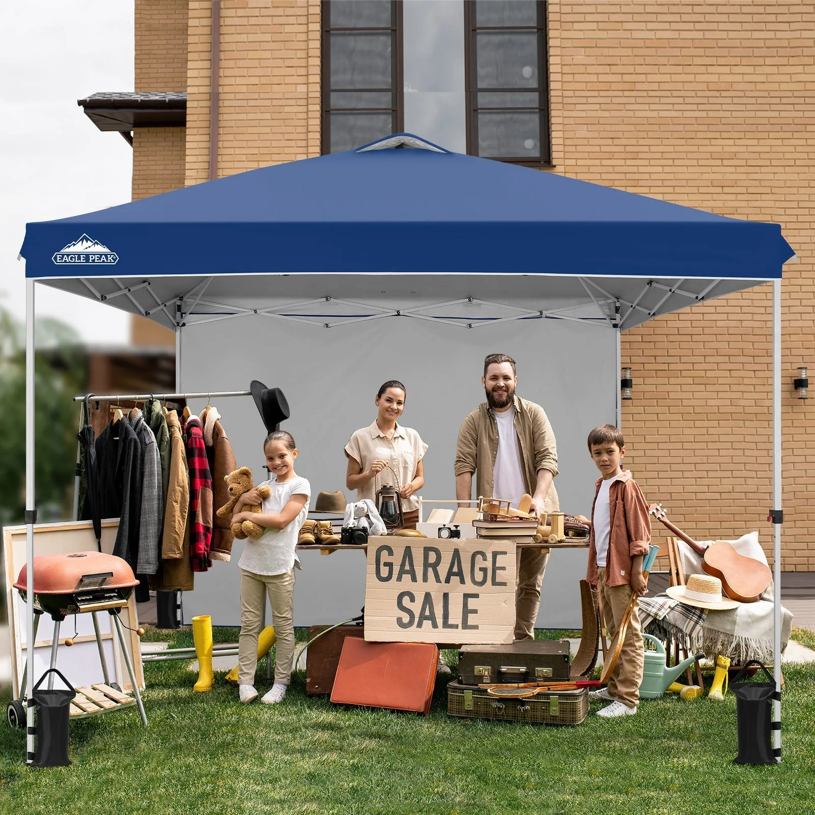 10x10 Commercial Pop up Canopy with 1 Sidewall