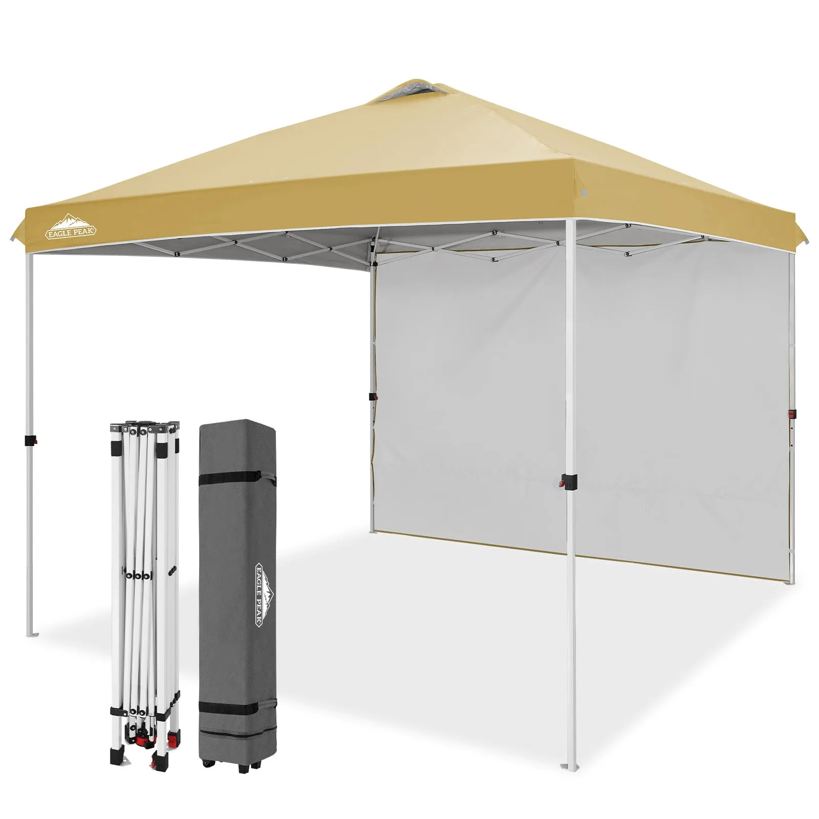 10x10 Commercial Pop up Canopy with 1 Sidewall