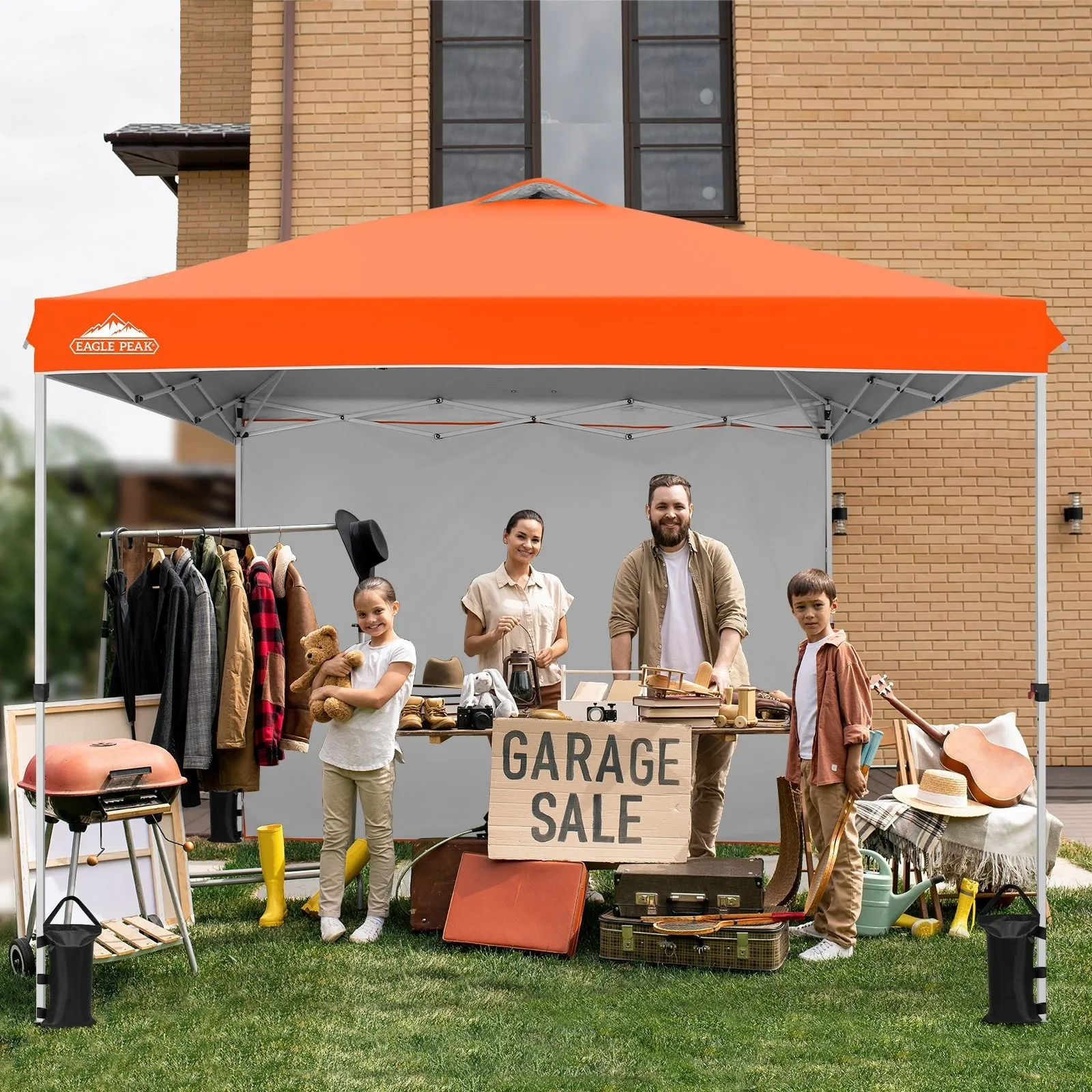 10x10 Commercial Pop up Canopy with 1 Sidewall