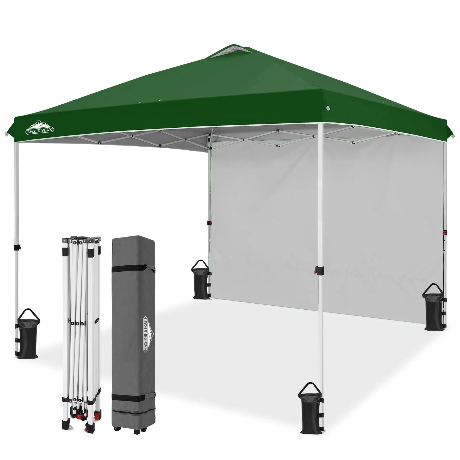 10x10 Commercial Pop up Canopy with 1 Sidewall