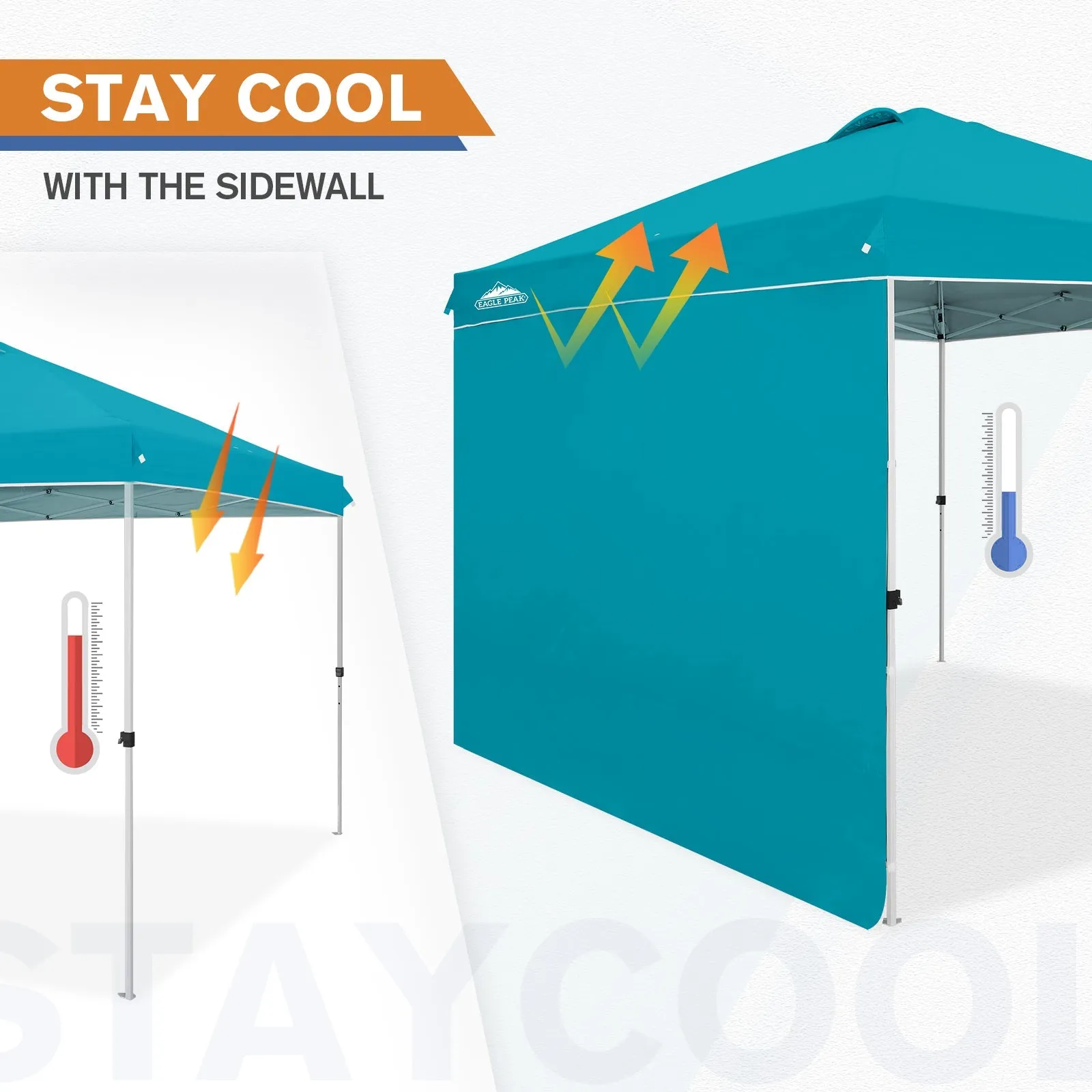 10x10 Commercial Pop up Canopy with 1 Sidewall