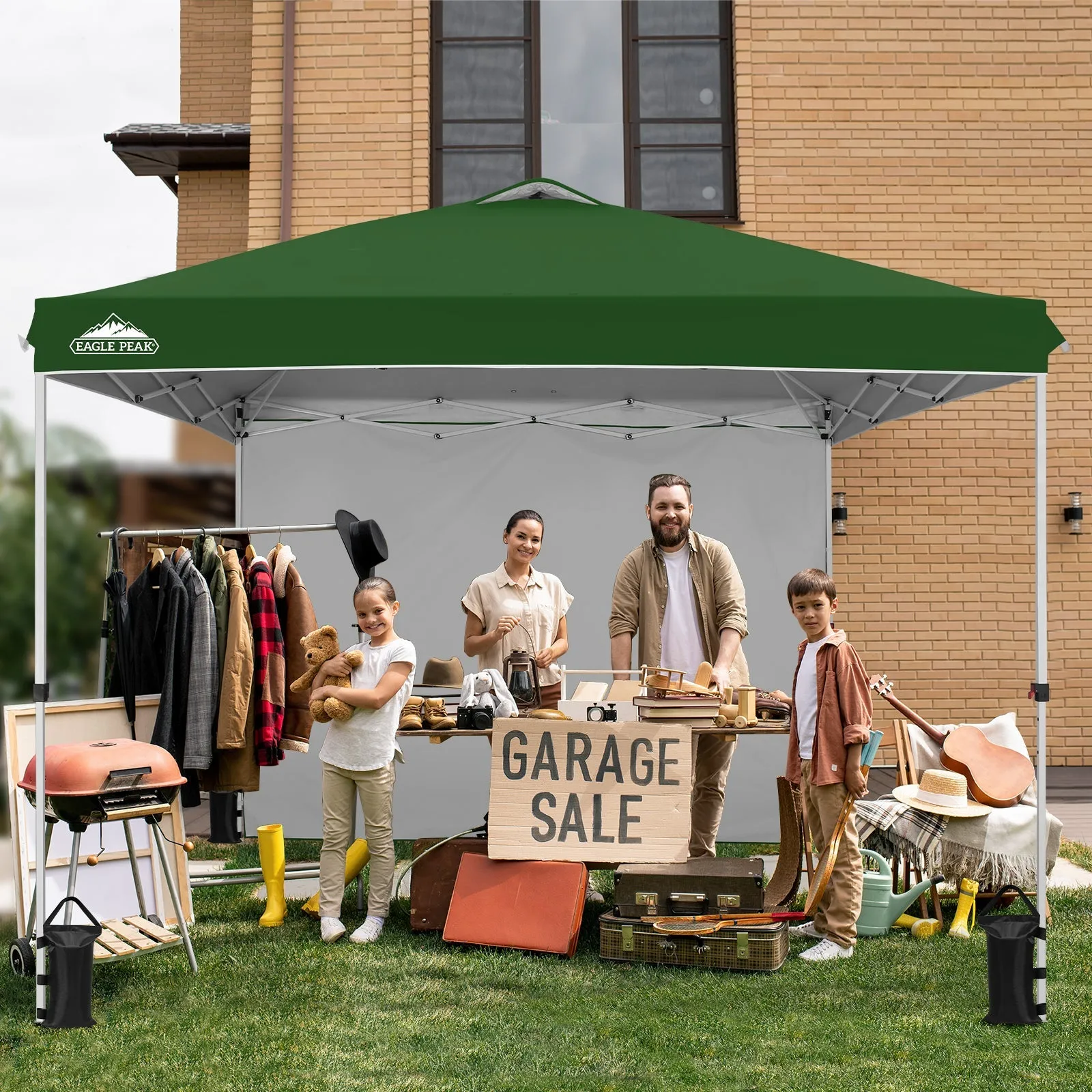 10x10 Commercial Pop up Canopy with 1 Sidewall