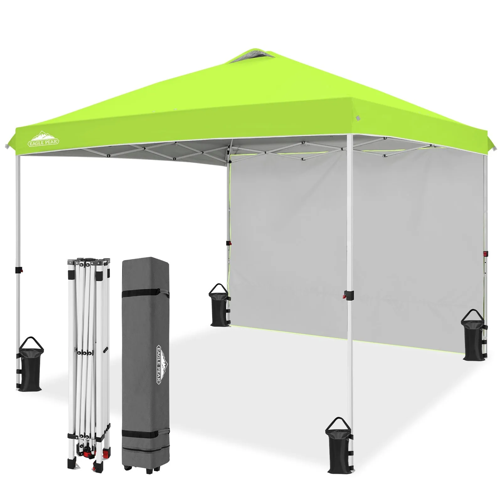 10x10 Commercial Pop up Canopy with 1 Sidewall