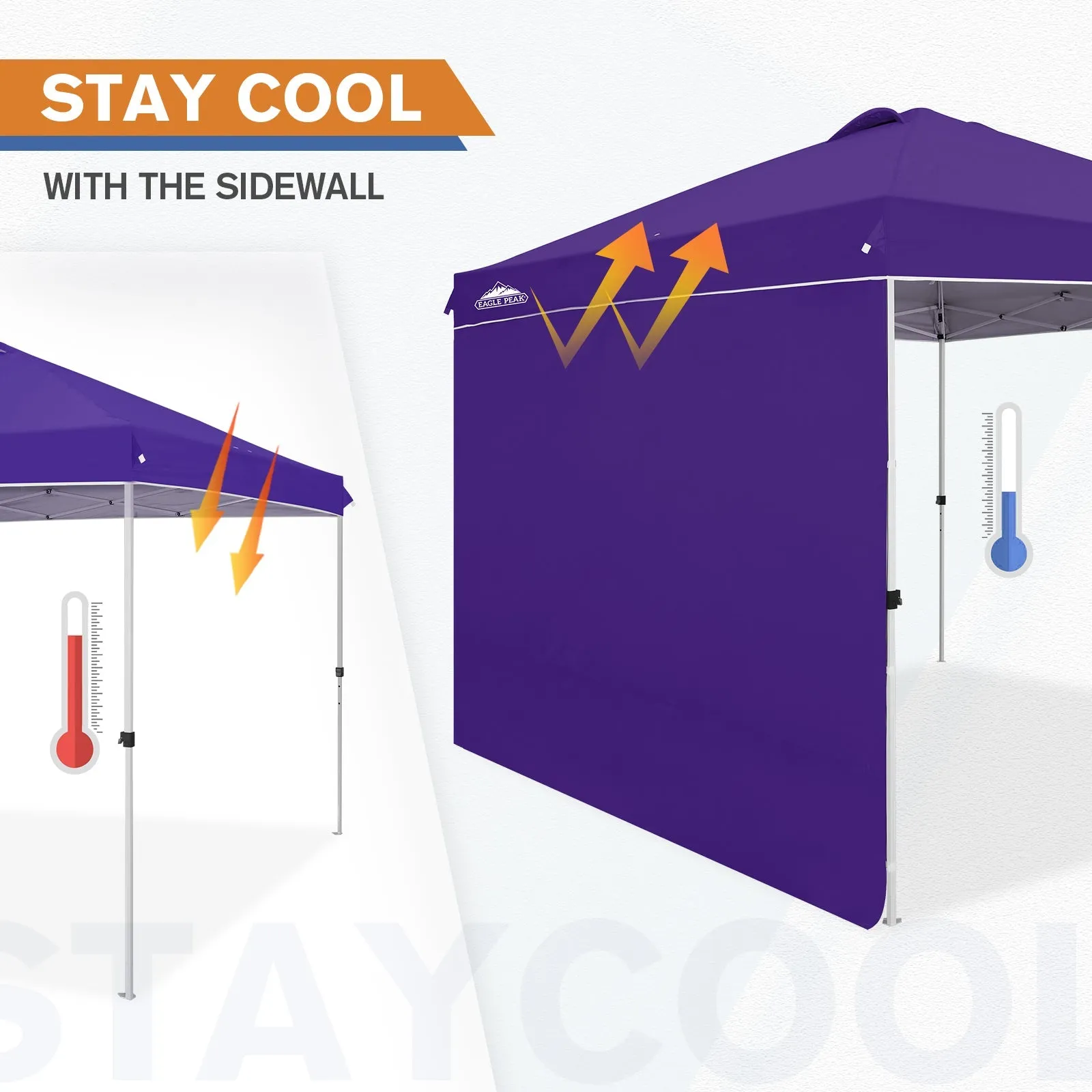 10x10 Commercial Pop up Canopy with 1 Sidewall