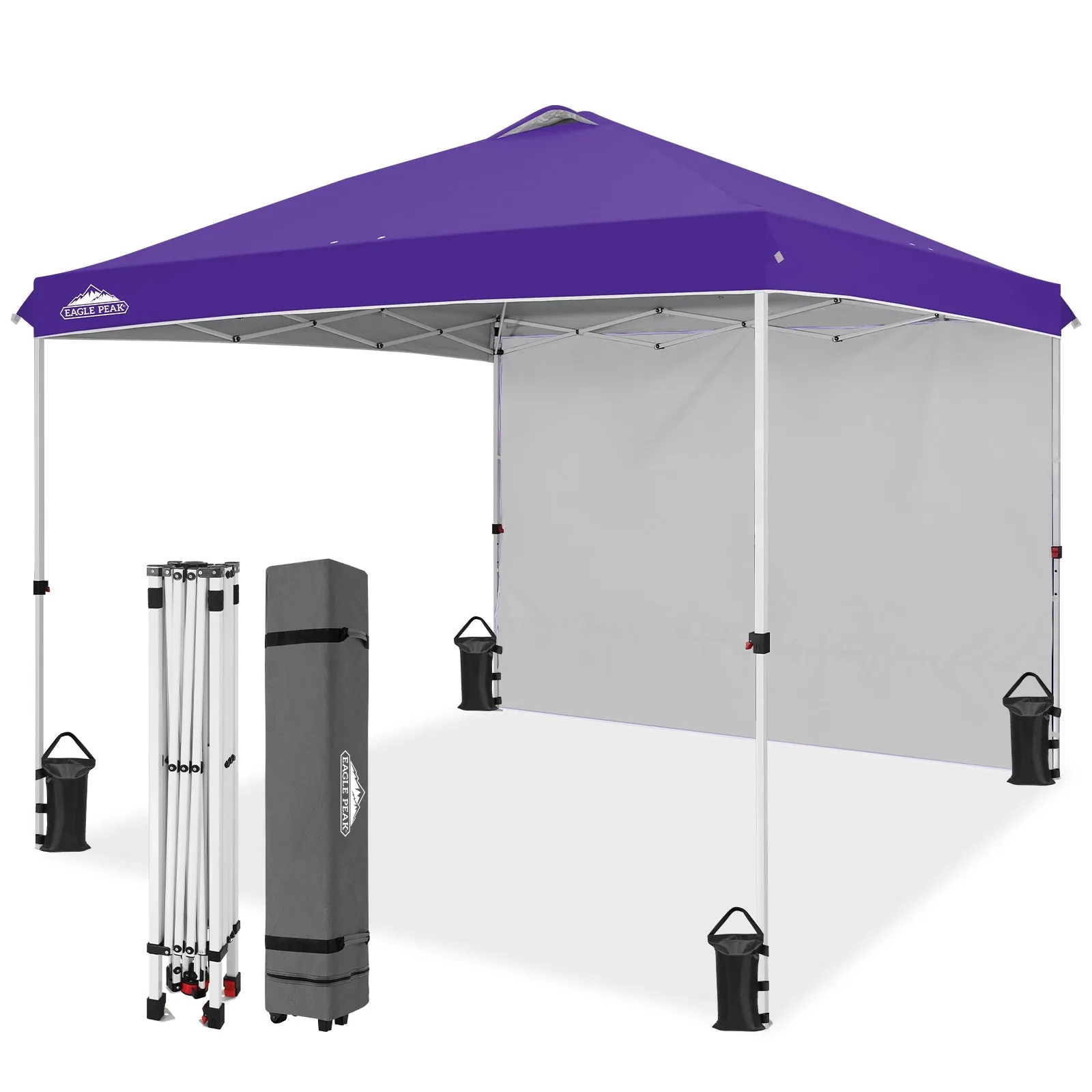 10x10 Commercial Pop up Canopy with 1 Sidewall