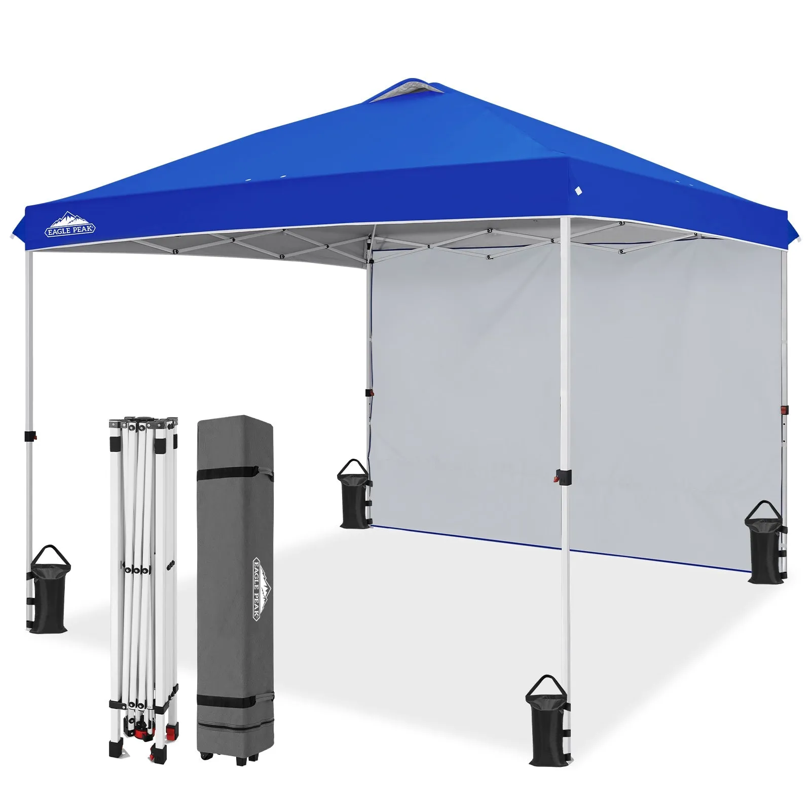 10x10 Commercial Pop up Canopy with 1 Sidewall