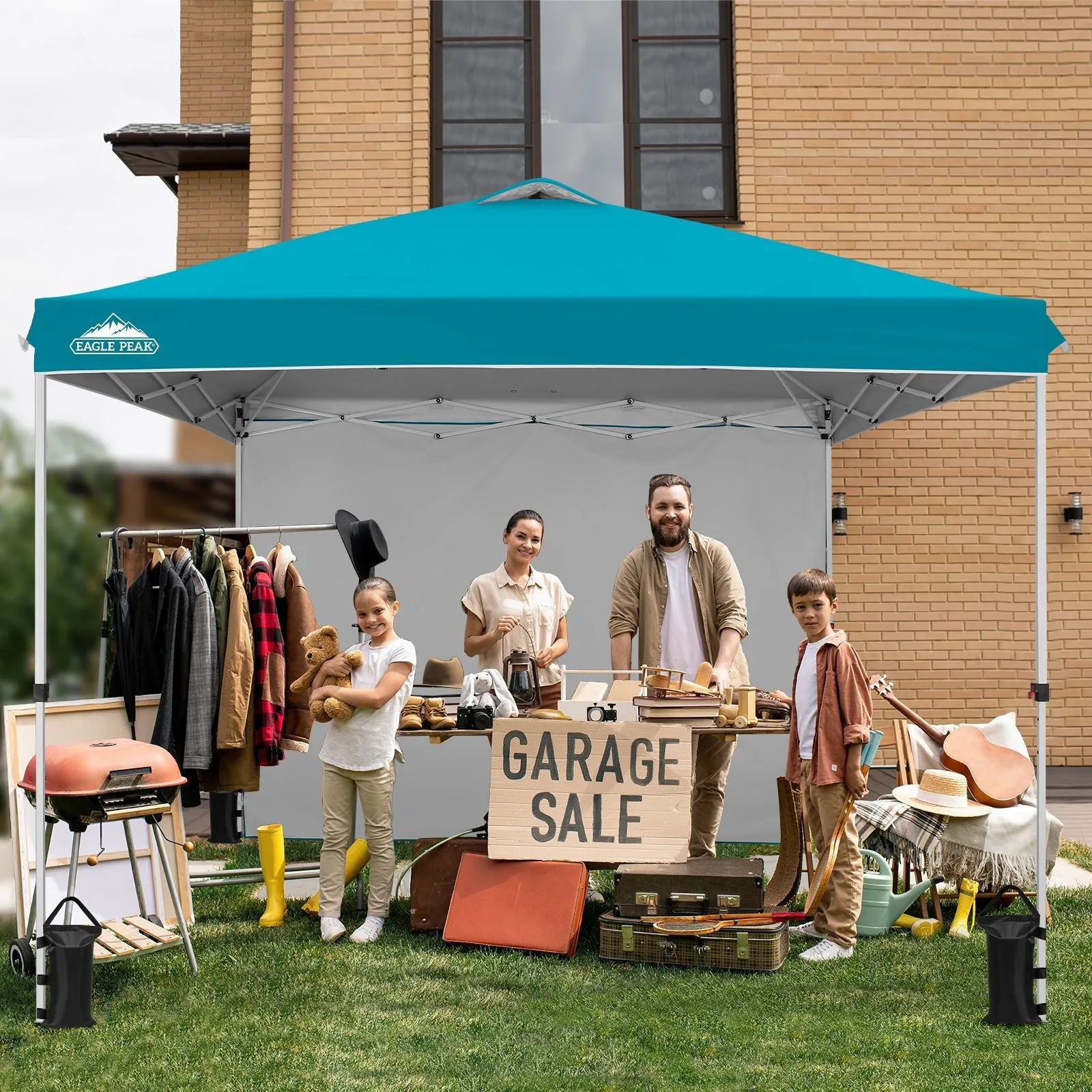 10x10 Commercial Pop up Canopy with 1 Sidewall