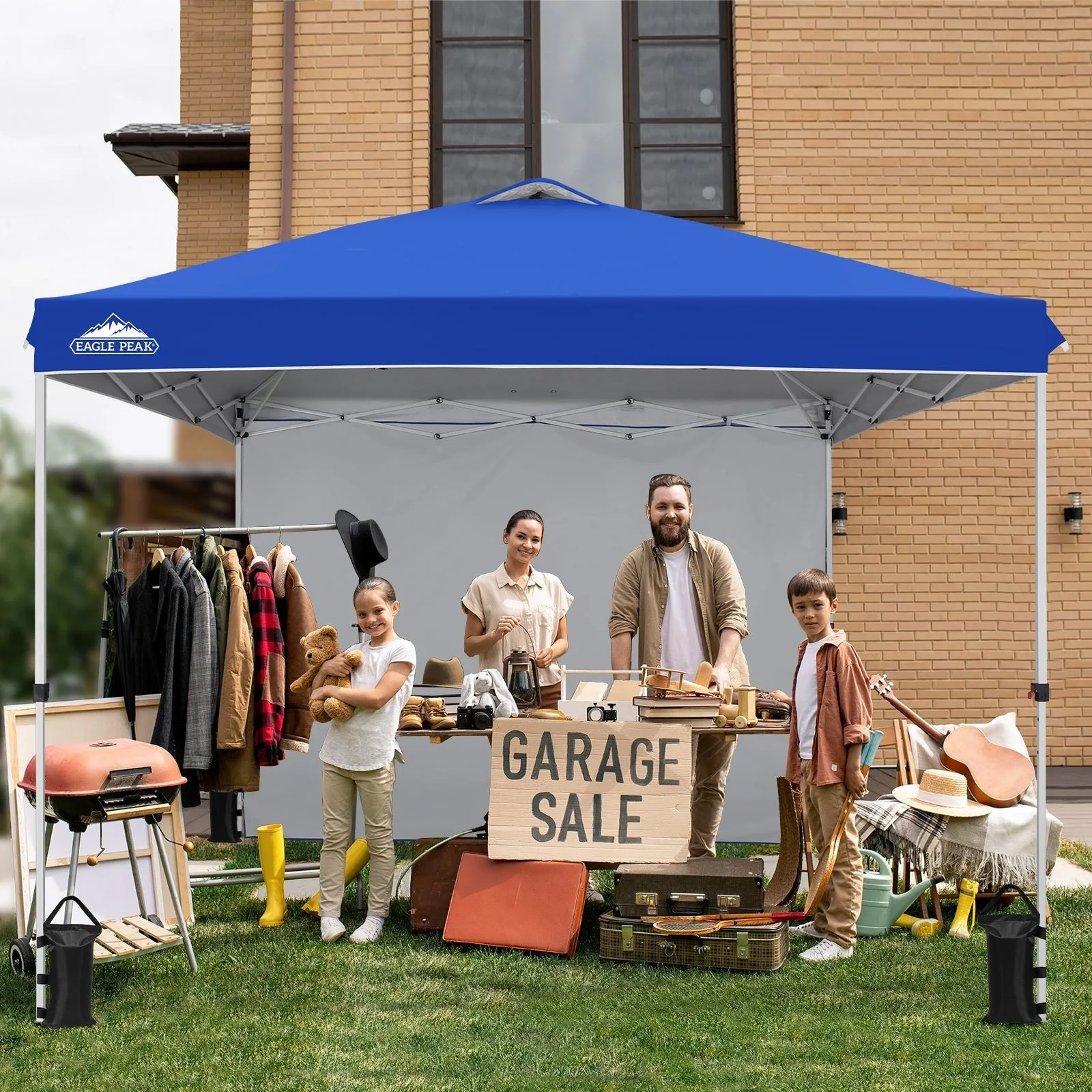 10x10 Commercial Pop up Canopy with 1 Sidewall