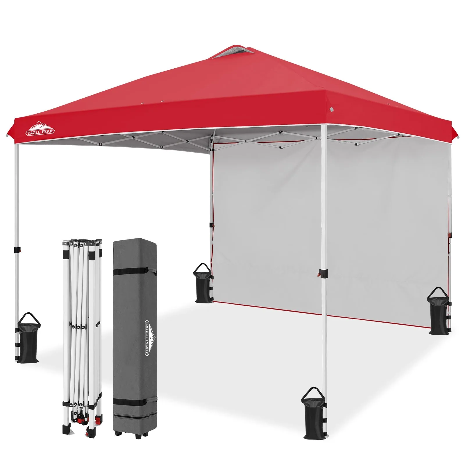 10x10 Commercial Pop up Canopy with 1 Sidewall