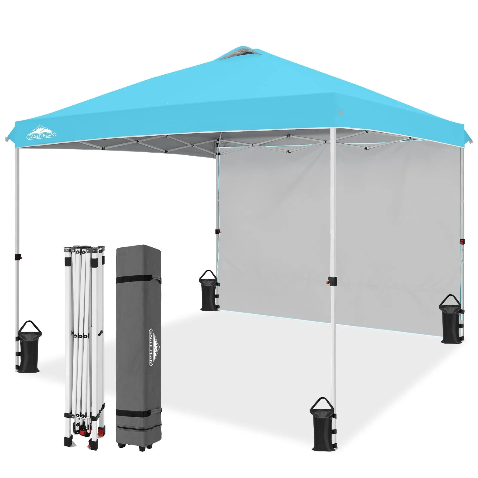 10x10 Commercial Pop up Canopy with 1 Sidewall