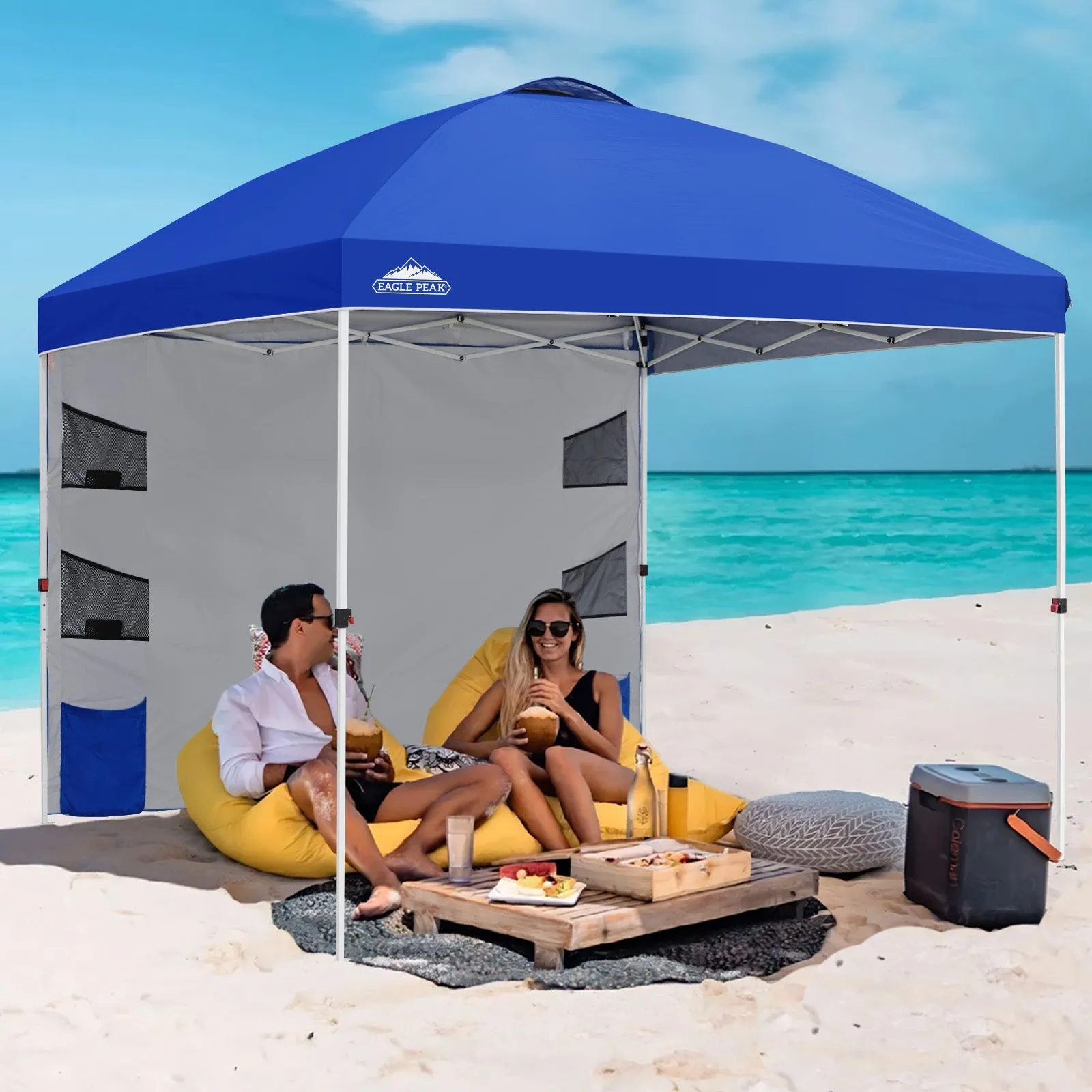 10x10 ft Pop Up Canopy Tent with Sidewall