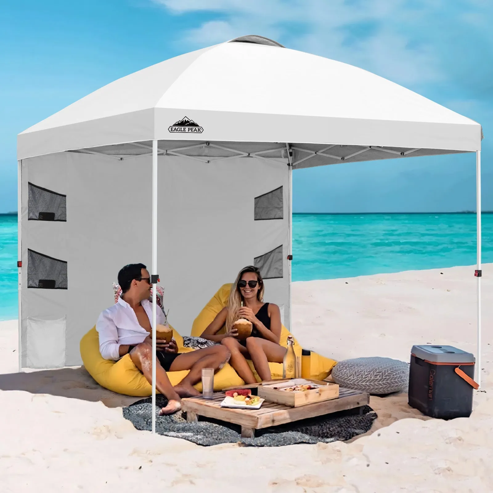 10x10 ft Pop Up Canopy Tent with Sidewall
