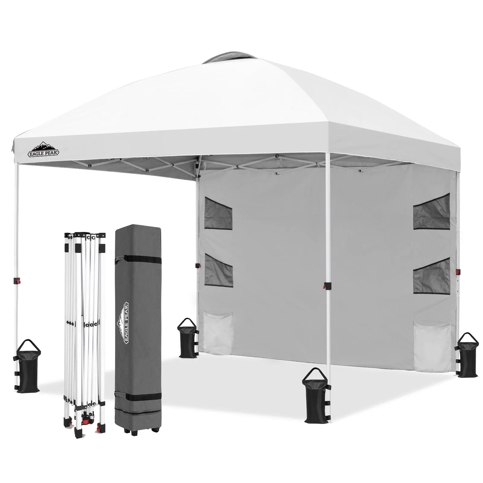 10x10 ft Pop Up Canopy Tent with Sidewall