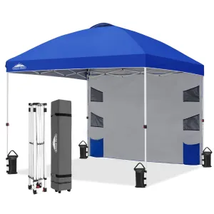 10x10 ft Pop Up Canopy Tent with Sidewall