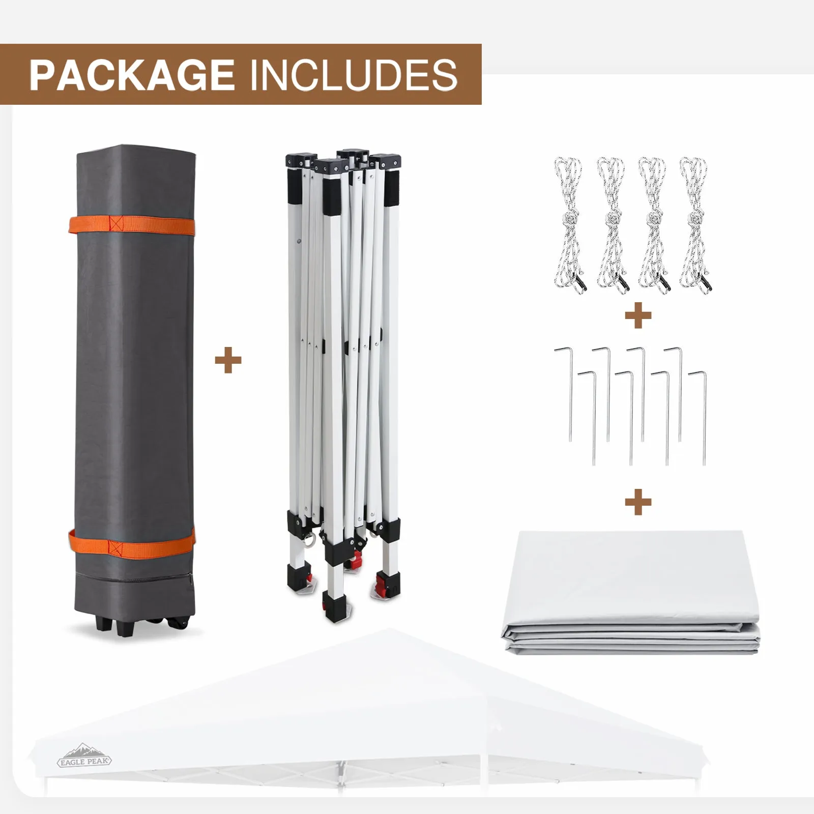 10x10 Outdoor Pop up Straight Leg Canopy with Wheeled Carry Bag