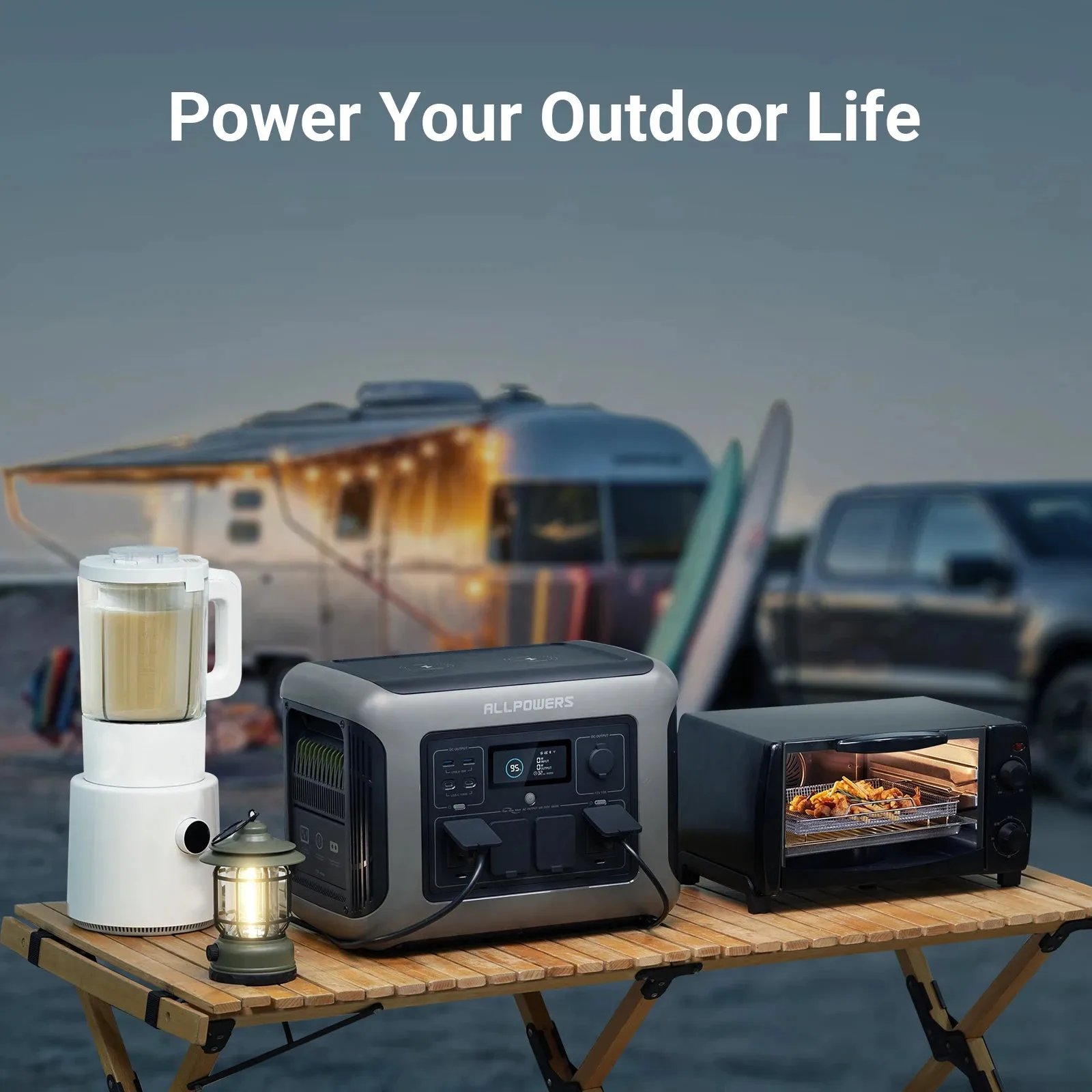 1152Wh Portable Power Station 1800W Ac Output Solar Generator For Outdoor Events
