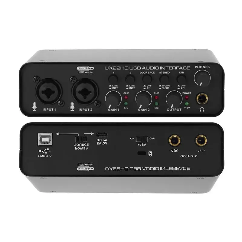 24 Bit Audio Interface for Live Recording and Podcasting