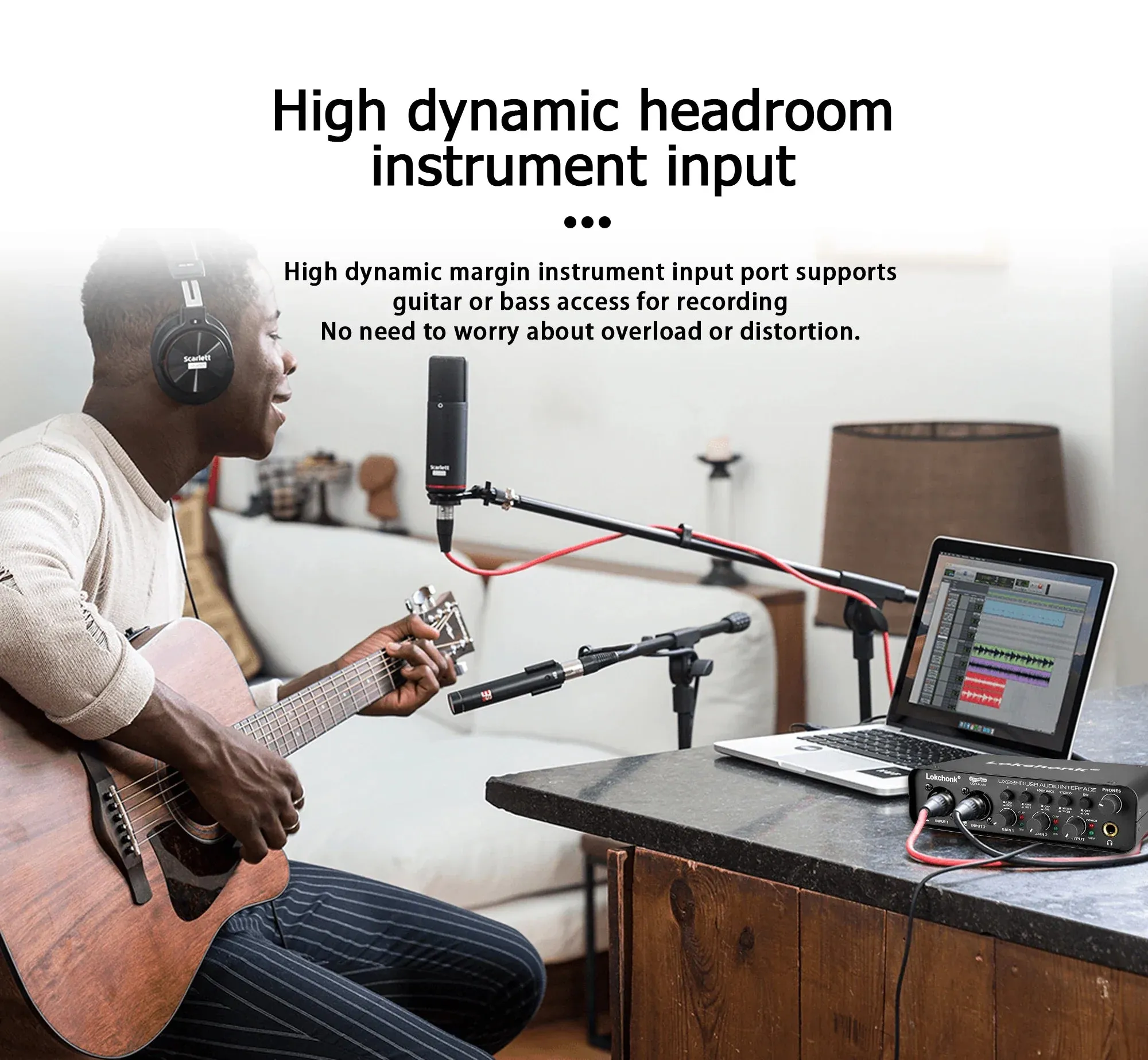 24 Bit Audio Interface for Live Recording and Podcasting