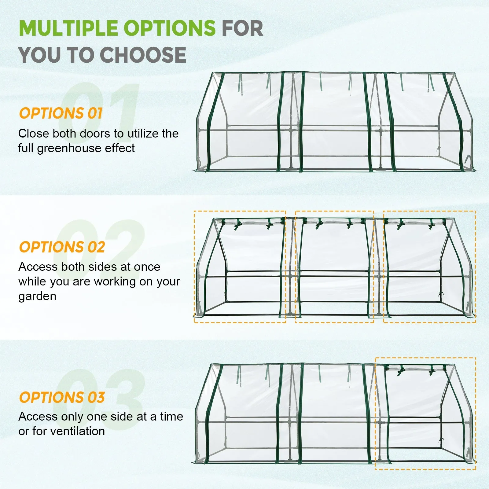96"x36"x36" Mini Garden Portable Greenhouse