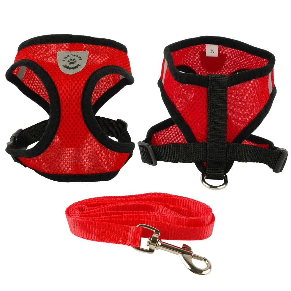 Breathable Small Dog & Puppy Harness & Leash