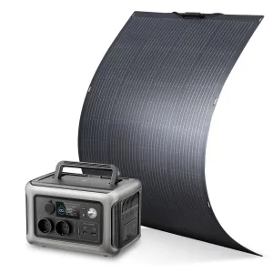 Flexible Solar Charger 100W/200W Monocrystalline Panel 299Wh 600W Powerstation