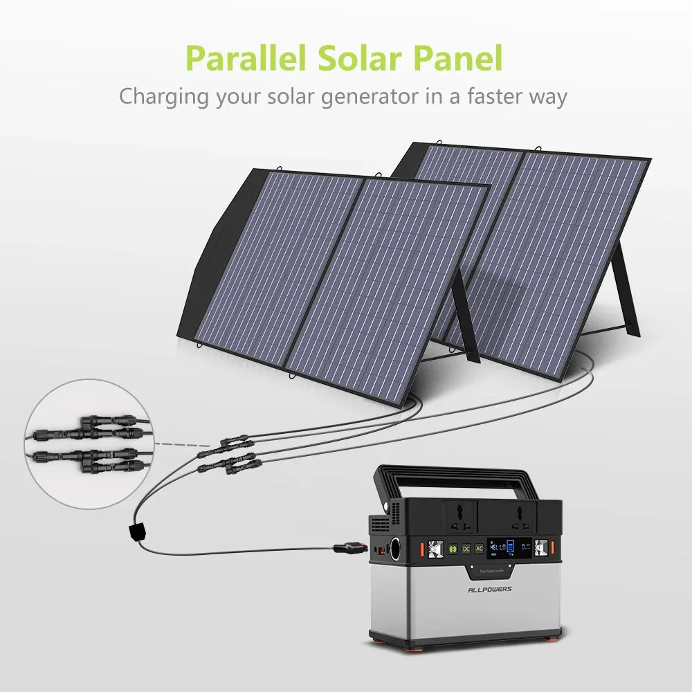 Foldable Solar Panel 100/200W Portable Charger For Outdoor Emergencies