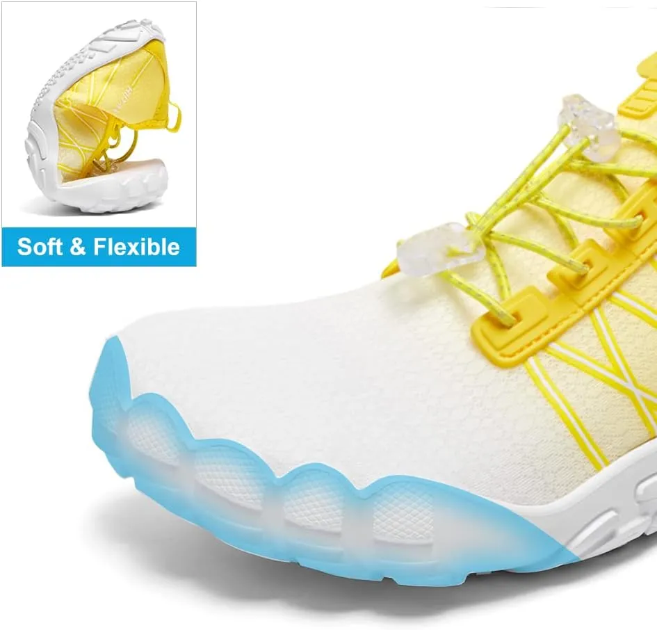 HIITAVE Water Shoes Non Slip Aqua Shoes Barefoot Quick Dry Lightweight with Beach River Swim Pool for Men Women Gradient Color