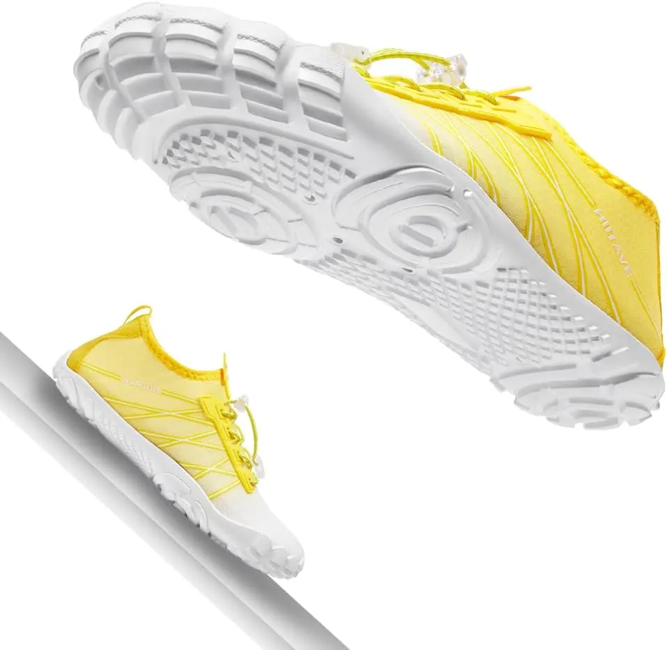 HIITAVE Water Shoes Non Slip Aqua Shoes Barefoot Quick Dry Lightweight with Beach River Swim Pool for Men Women Gradient Color