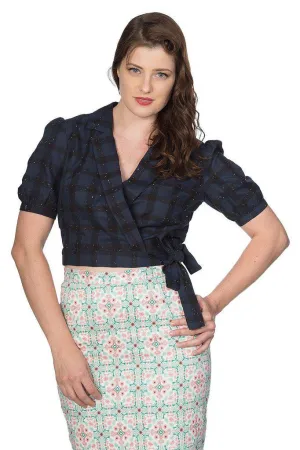 Seaside Picnic Wrap Blouse