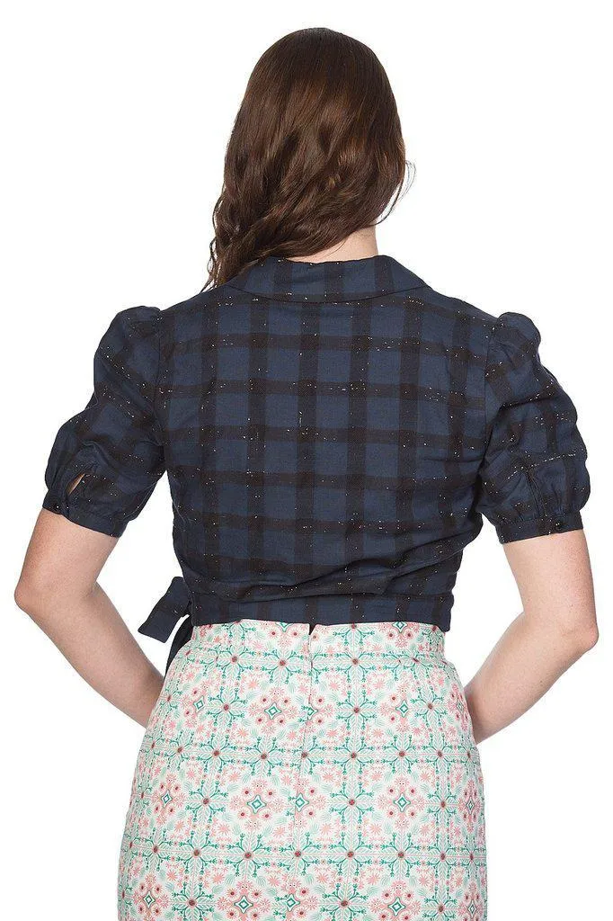 Seaside Picnic Wrap Blouse