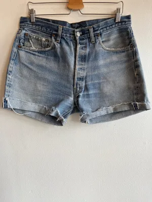 Vintage 1970s Levis 501 Selvedge Denim Shorts