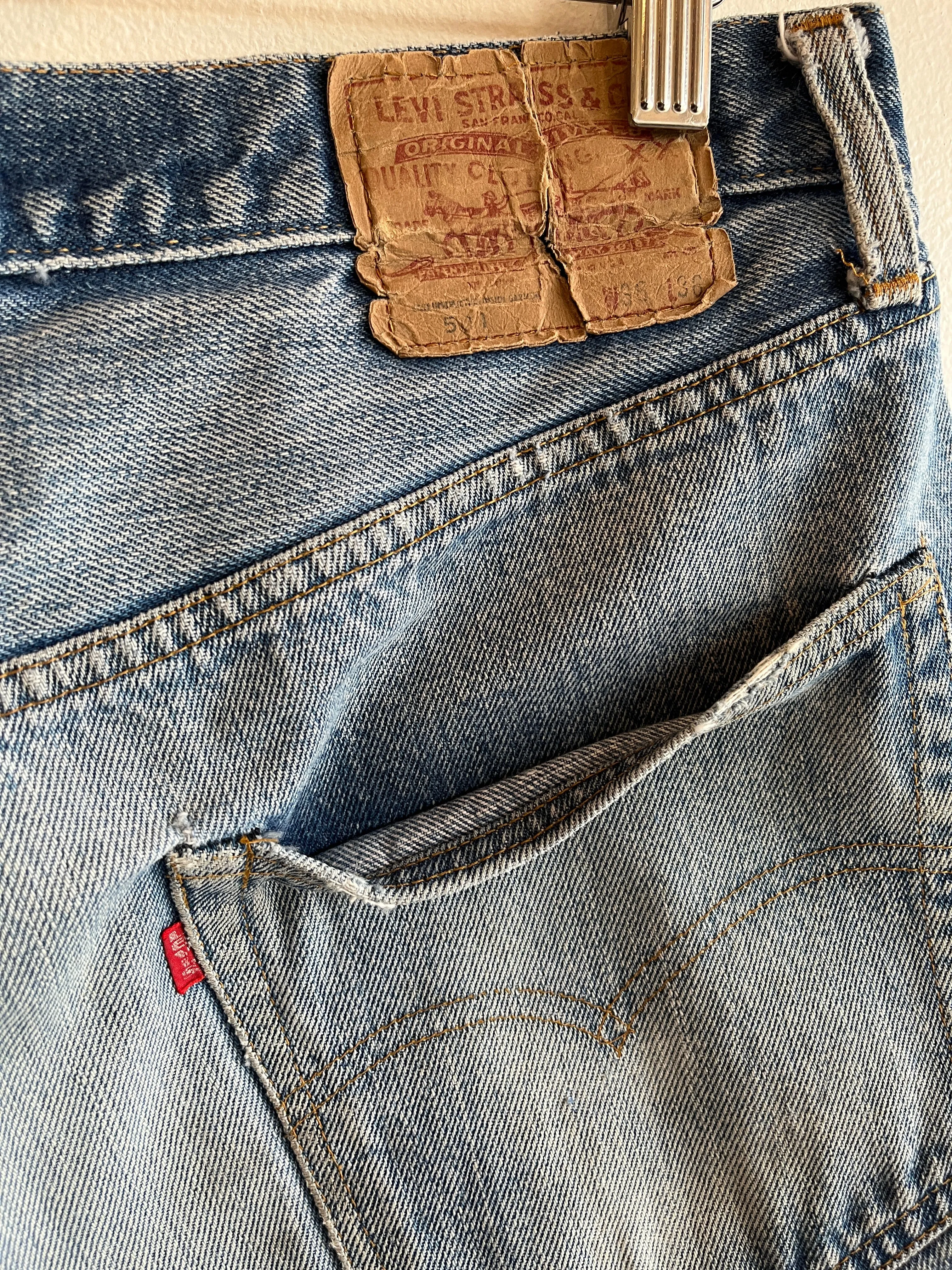 Vintage 1970s Levis 501 Selvedge Denim Shorts